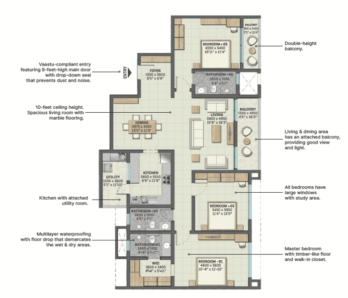 Sobha Nesara Ultra Luxurious 3BHK and 4BHK flats in Nearing Possession Kothrud, Pune