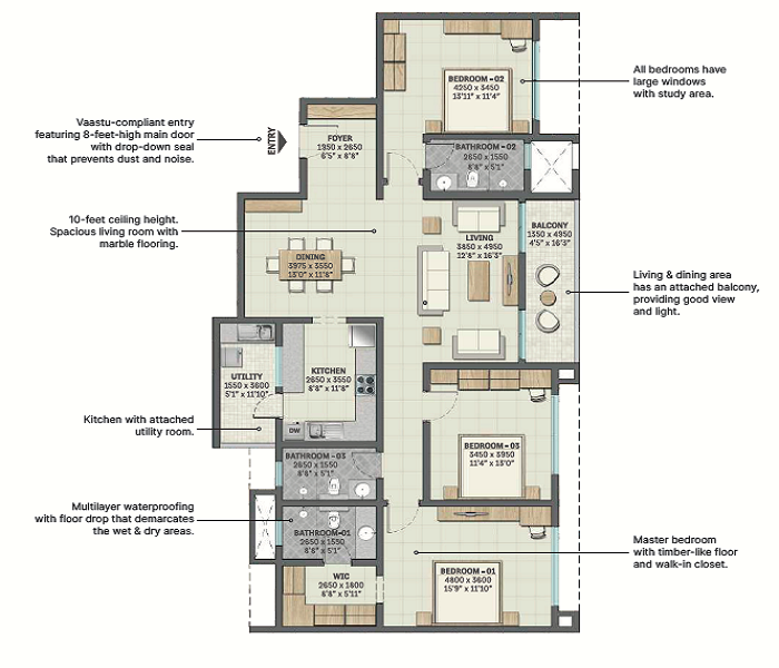 Sobha Nesara Ultra Luxurious 3BHK and 4BHK flats in Nearing Possession Kothrud, Pune