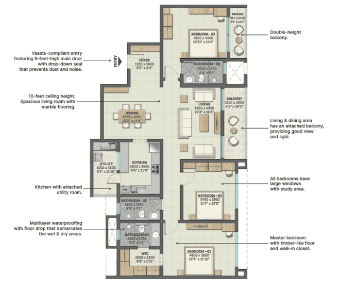 Sobha Nesara Ultra Luxurious 3BHK and 4BHK flats in Nearing Possession Kothrud, Pune